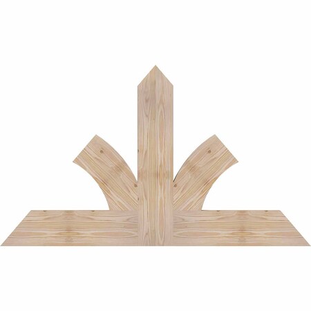 Ekena Millwork Richland Smooth Timber Gable Bracket, Douglas Fir, 48"W x 28"H x 1 1/2"D x 5 1/2"F, 14/12 Pitch GBW048X28X0206RIC00SDF